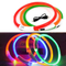 USB Rechargeable Waterproof Luminous Silicone LED Dog Collar
