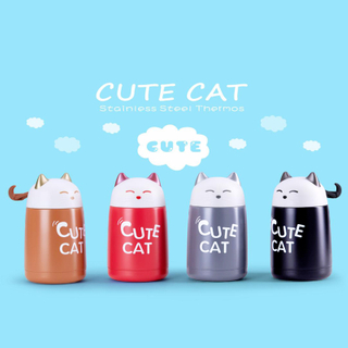 Cute Cat Stainless Steel Thermos Water Bottle for Promotion